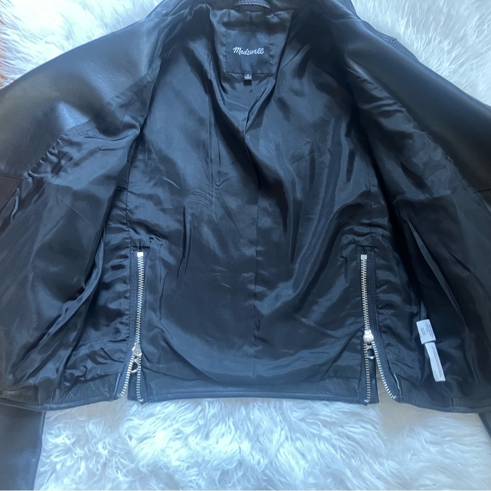 Madewell Black Leather Motorcycle Jacket - Picture 4 of 6